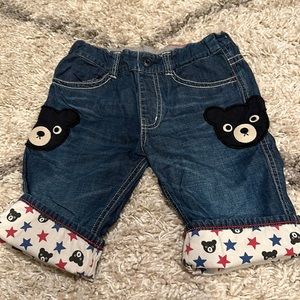 Mikihouse black bear soft cotton size 120cm